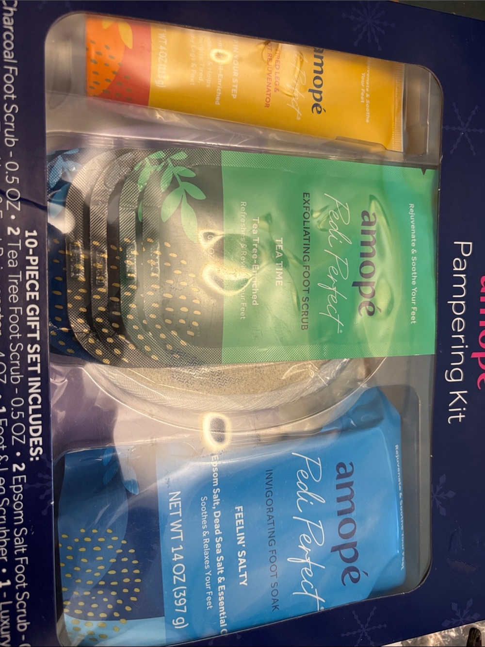 Amope Pedi Perfect Pampering Kit - Green/Blue/Yellow